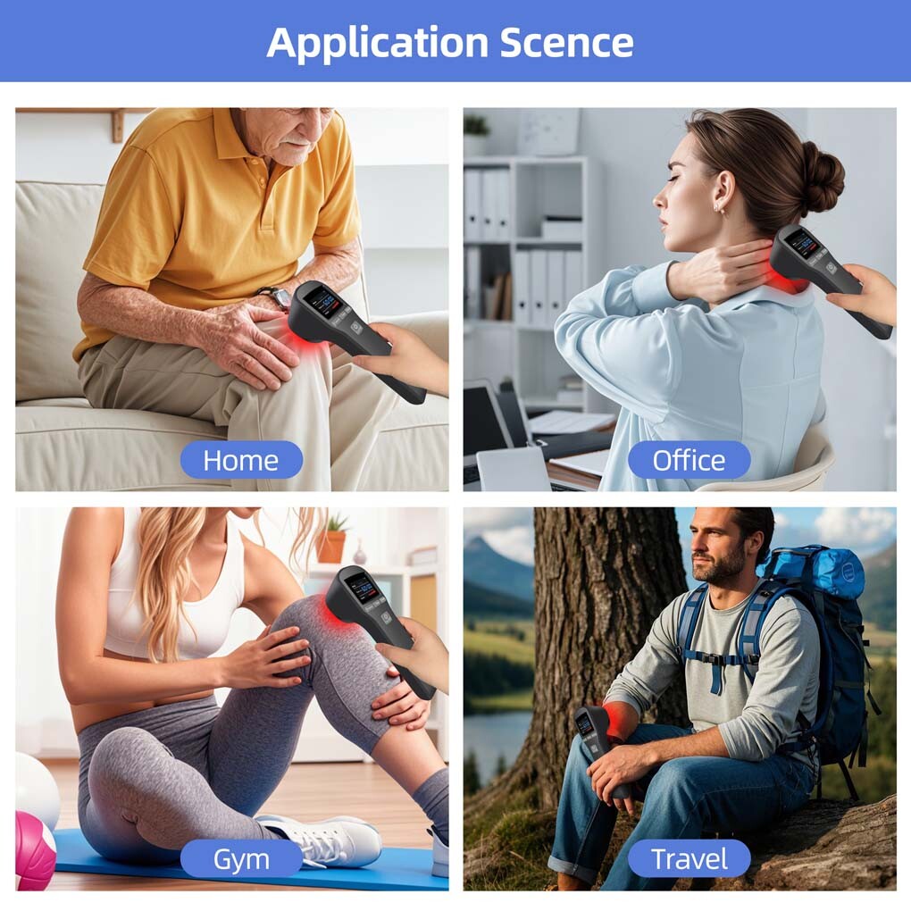 LLLT Cold Laser Therapy Device 650nm*16+808nm*4 for Fibromyalgia & Neuropathy