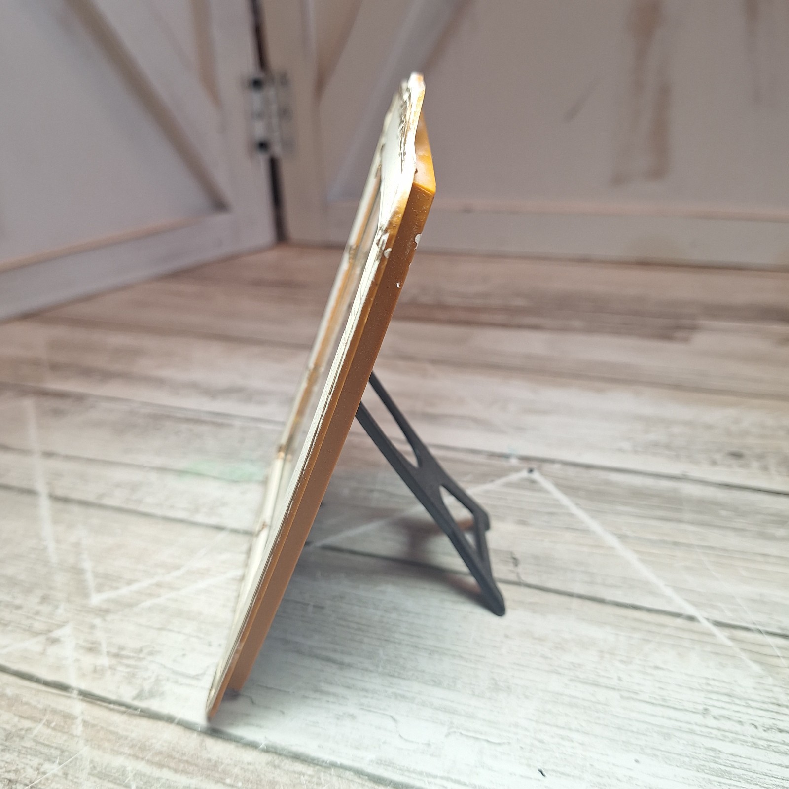 VTG Framed Pressed Dried Flowers Wall Art Decor Victorian Crackle Frame 4.5X5.75