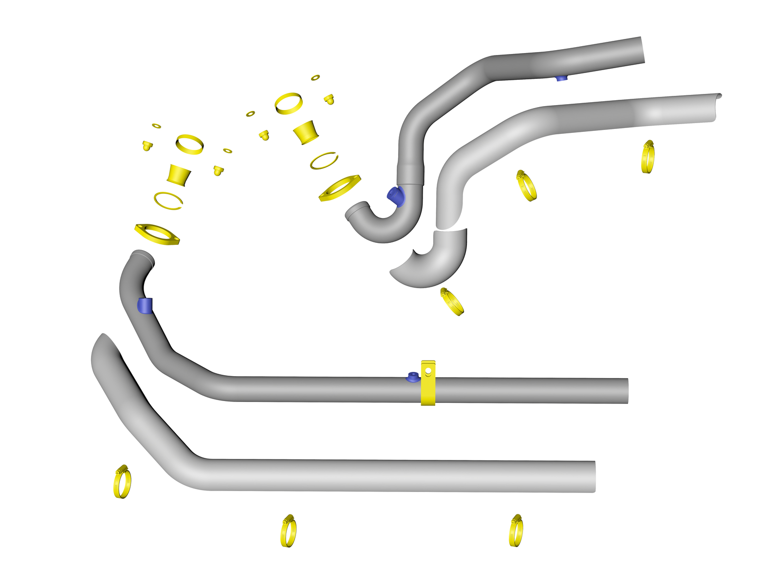 Exhaust Headers for Harley 1995-2016 Touring, for Road King, Electra Glide Model