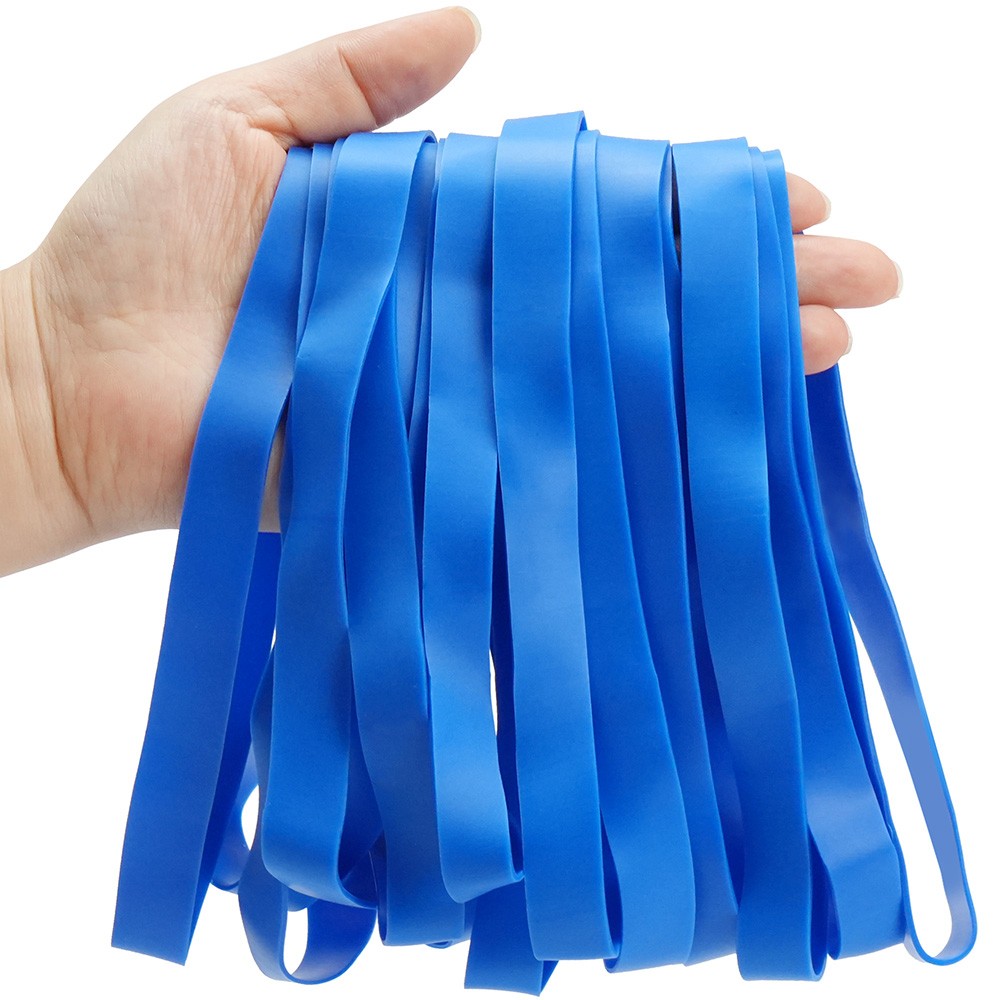 Large Rubber Bands Heavy Duty 30PCS Size #107 Blue Elastic Long Rubber Bands