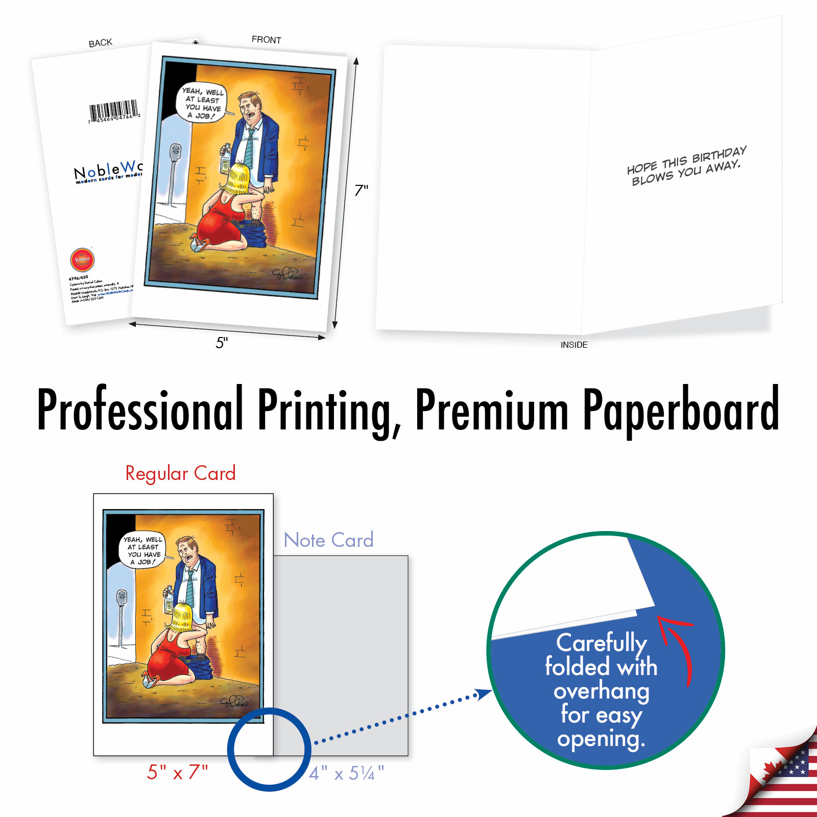 Funny Birthday Greeting Card w/ envelope - Bday Have A Job