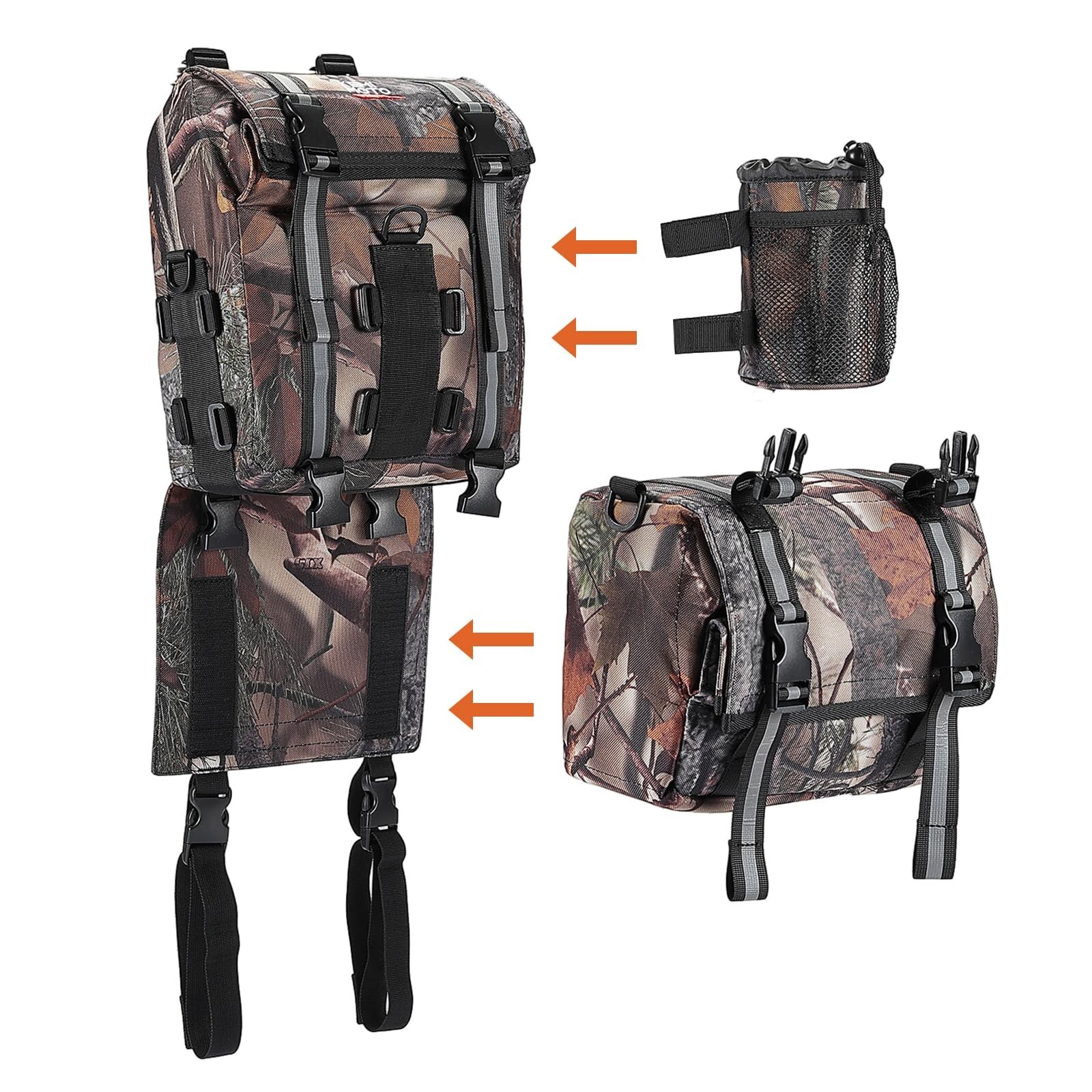 ATV Fender Bag Cooler Bag Pack Luggage Storage Cargo Camo For Sportsman Yamaha