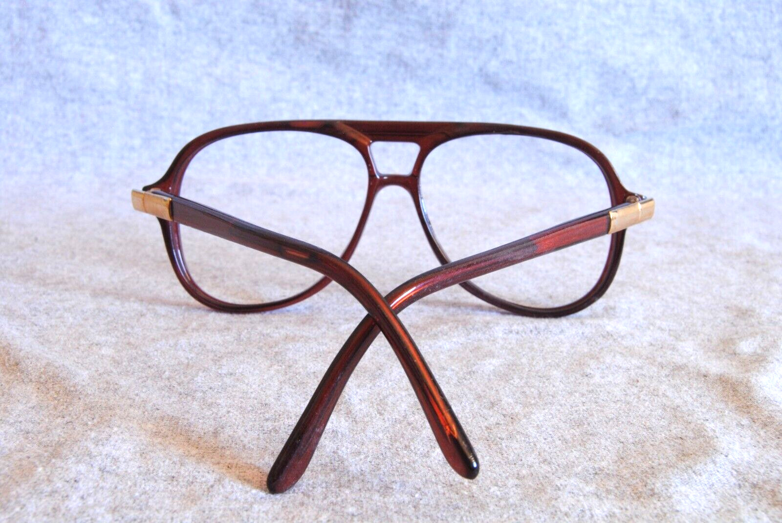 eagle eyeglass frames cognac 54-18 vintage