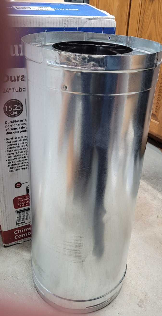 B DuraVent: DuraPlus Stainless Steel Stove Chimney Pipe 6" x 24" 6DP-24 READ
