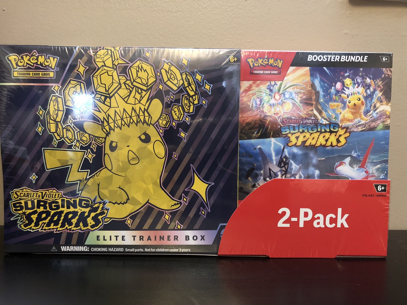 Pokemon Surging Sparks Costco 2-Pack - Elite Trainer Box (ETB) + Booster Bundle