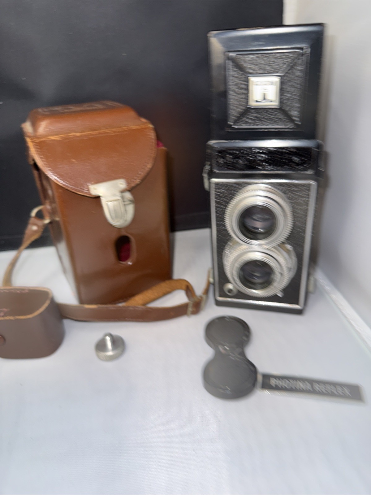 Antique Photina Reflex Camera With Case Untested