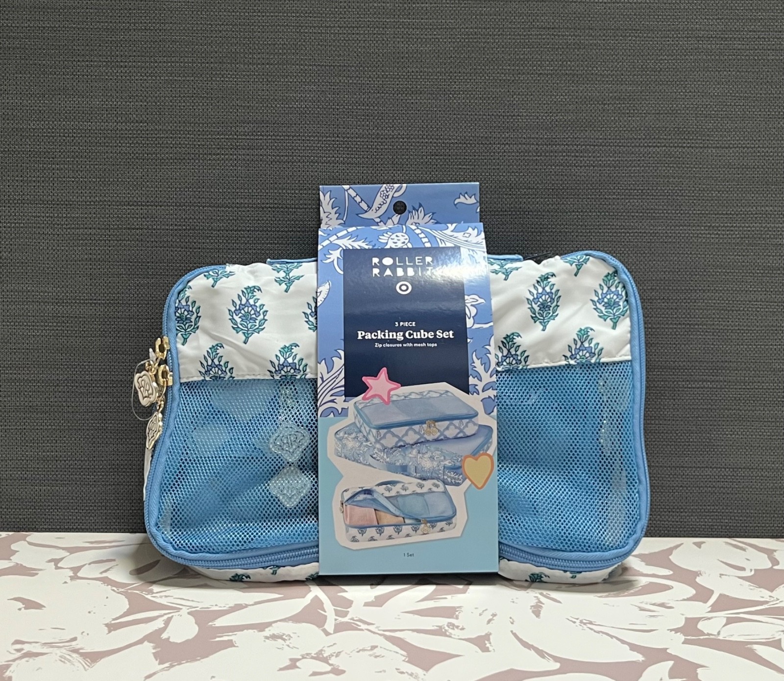 Roller Rabbit x Target 3pc Blue Packing Cube Set