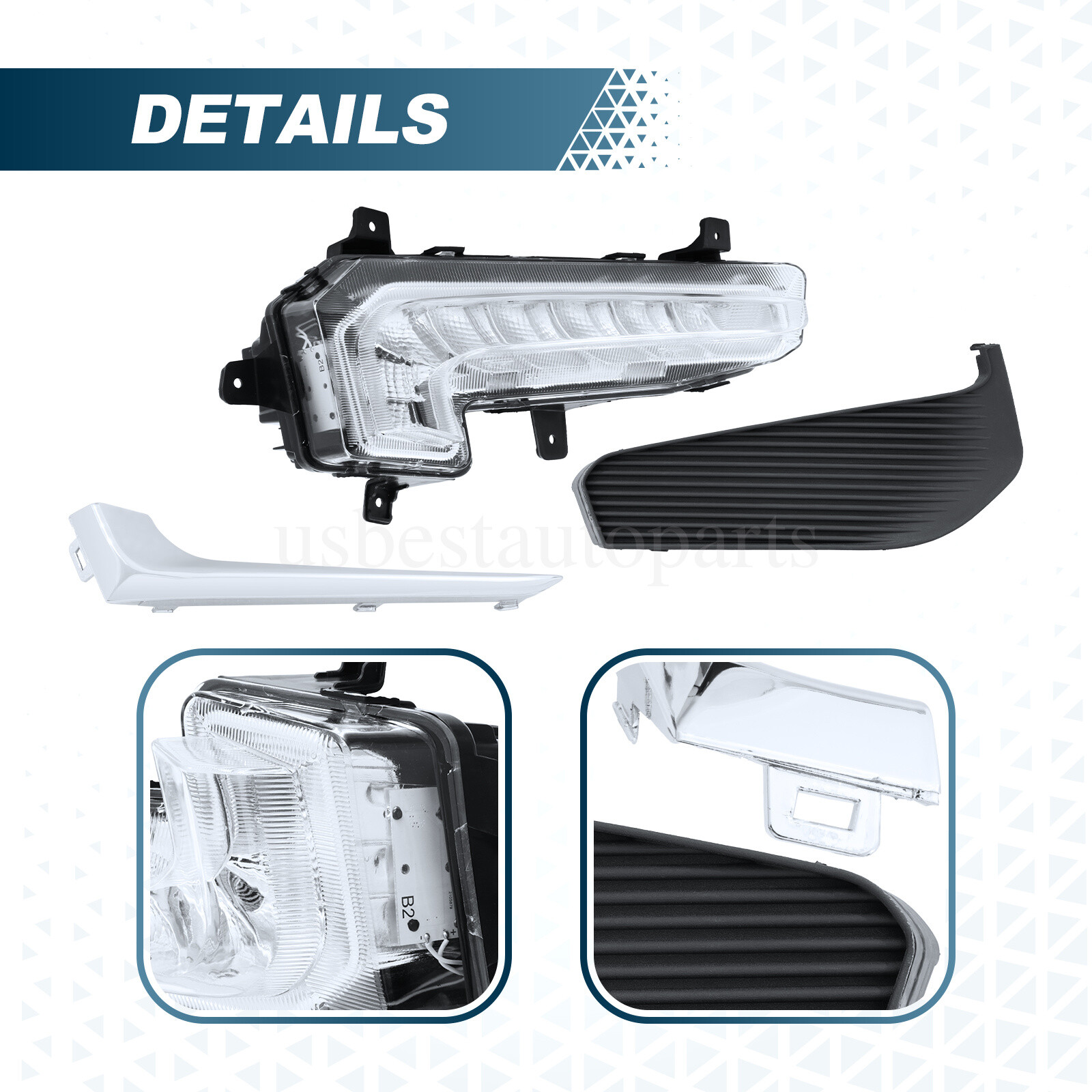 Front Bumper Cover w/ Valance Grill Grille Fog light Trim For Chevy Malibu 16-18