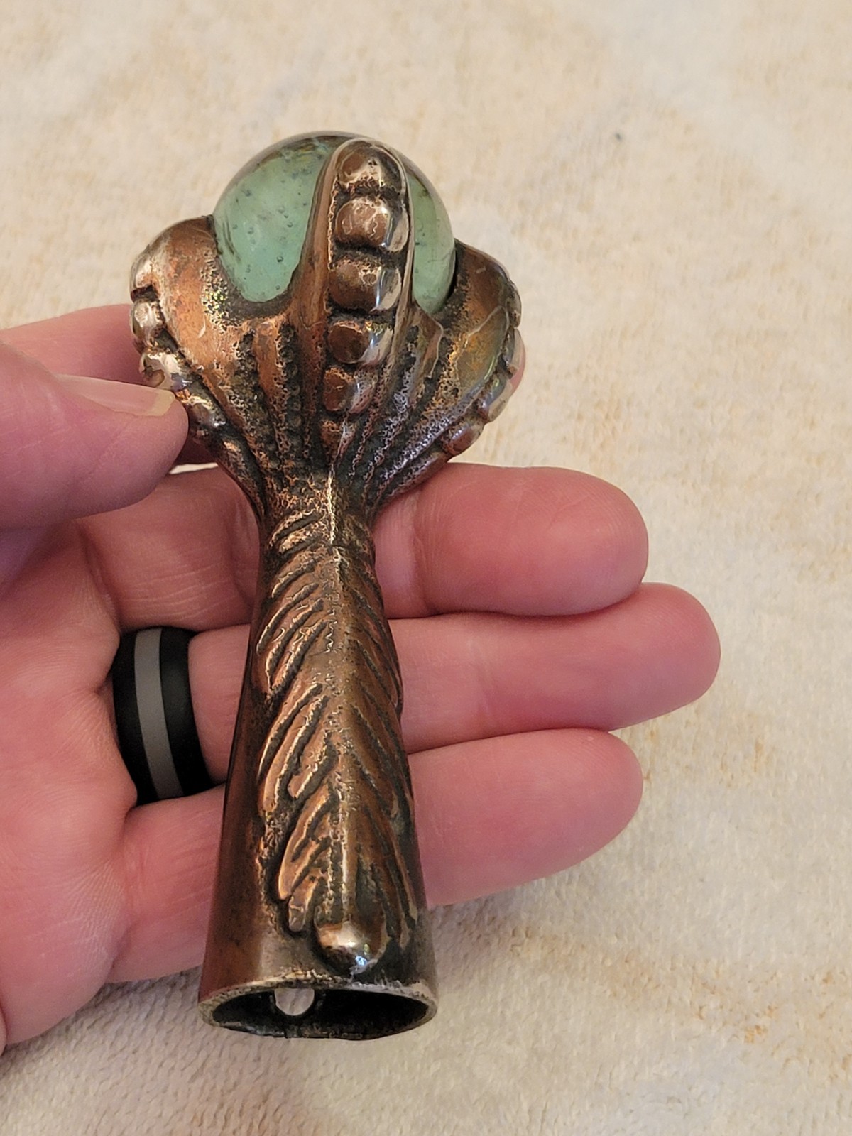 Vintage Claw Iron Furniture Foot with Glass Ball.