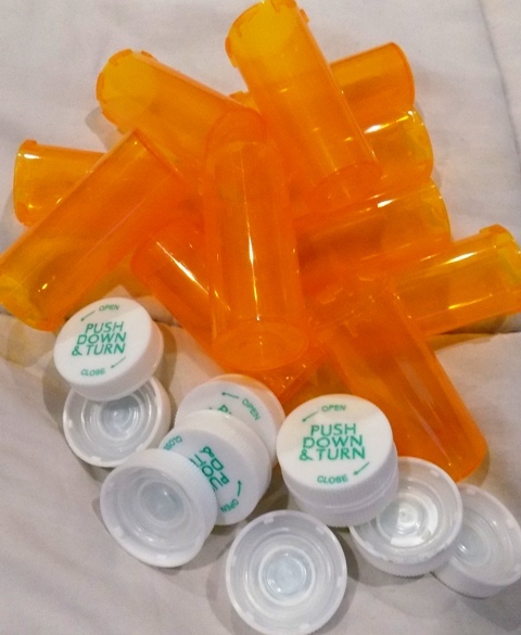 RX  Prescription Medicine Plastic Storage Bottles & Caps BRAND NEW Many Sizes