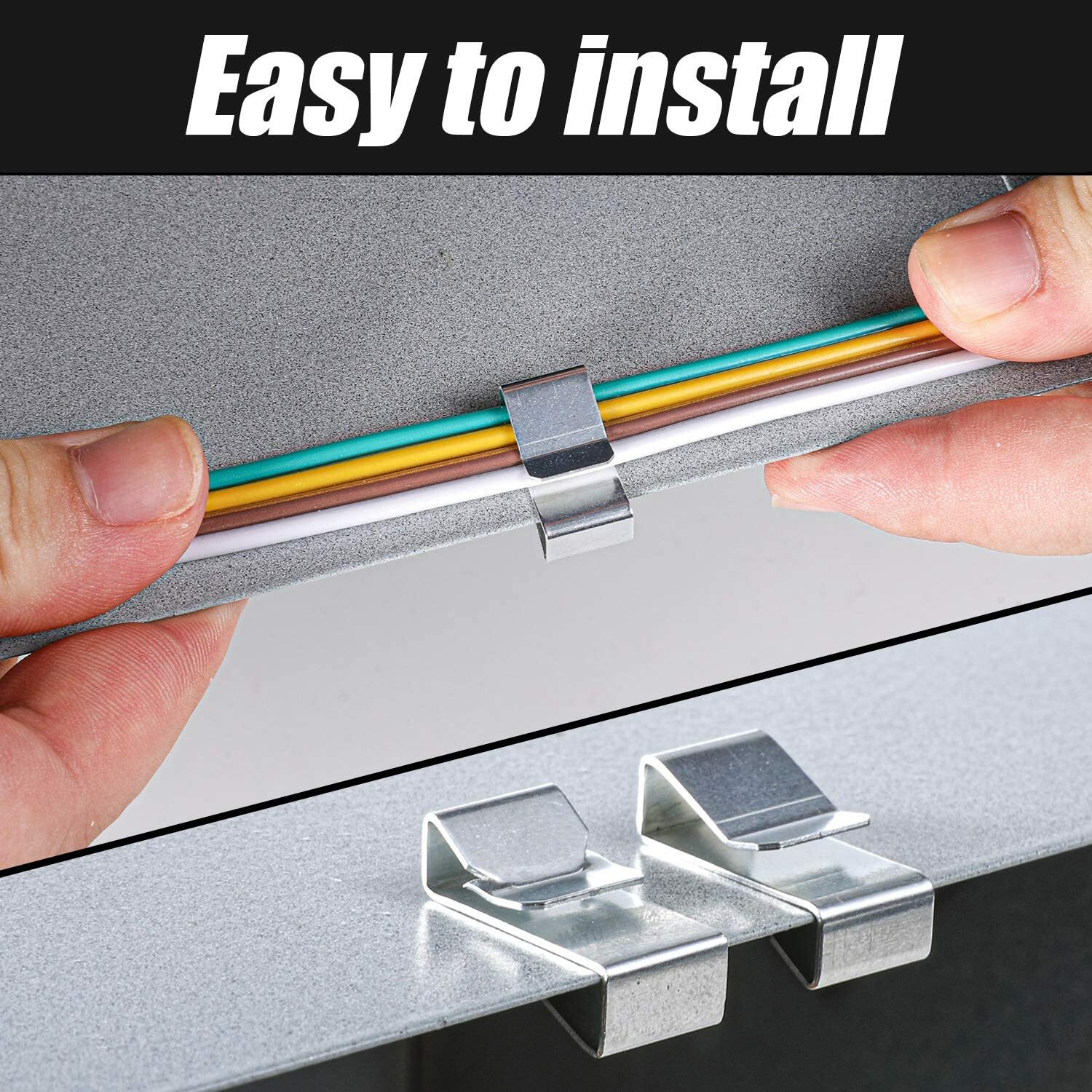 25PCS Trailer Wiring Clips- Attach Wiring to Frame - Hide & Protect Spring Steel