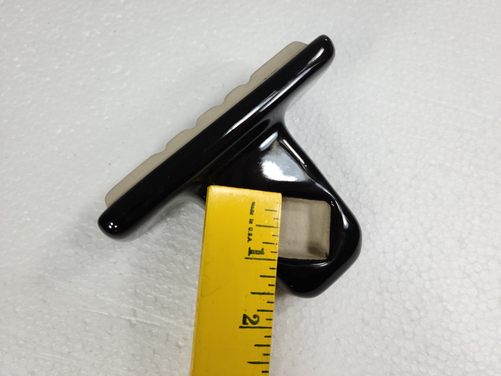 Black Ceramic Towel Bar Rod Rack Post Holder Brackets Tile In Mid Century Modern