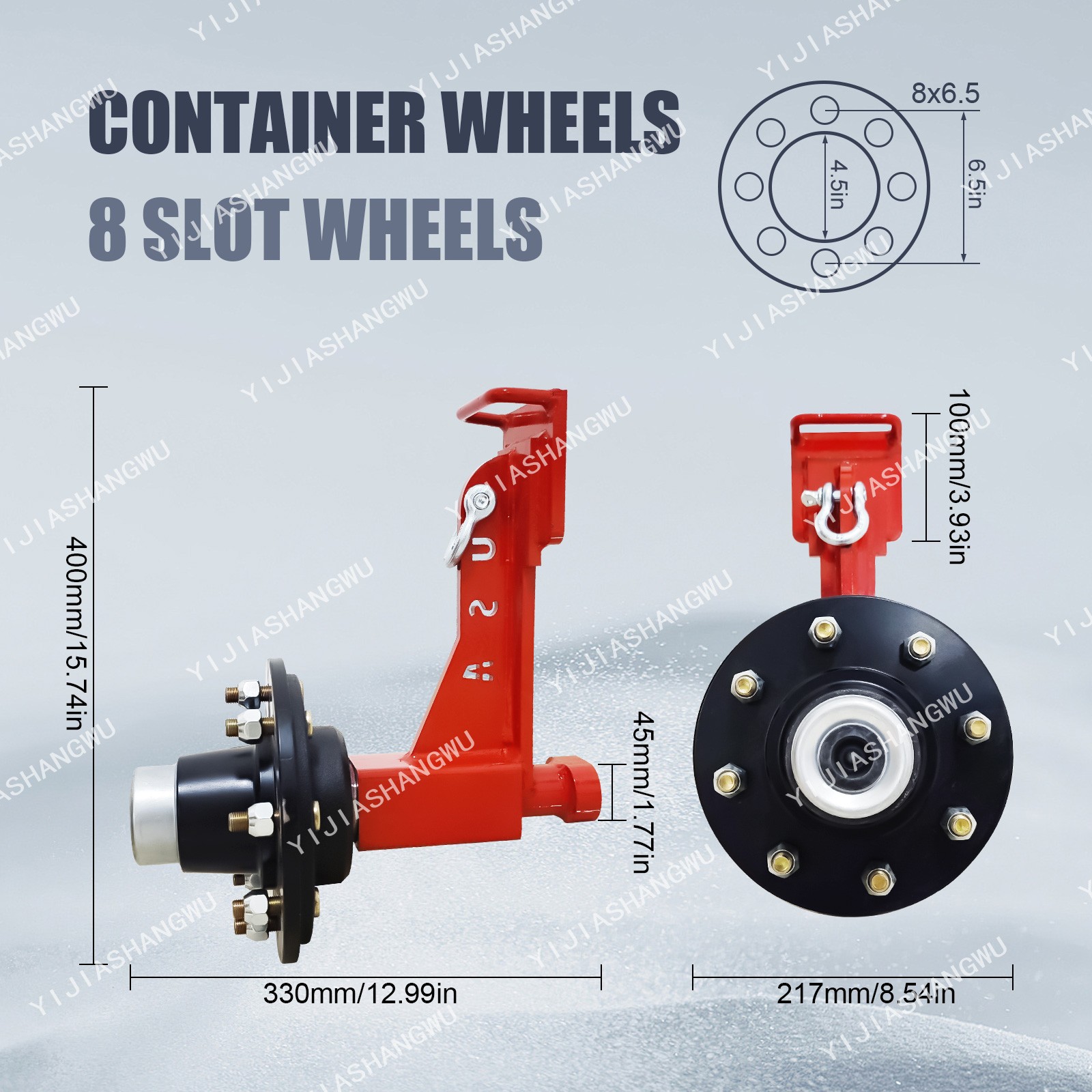 New upgrade Superior Shipping Container Wheels ，8x6.5 Lug ，container accessories