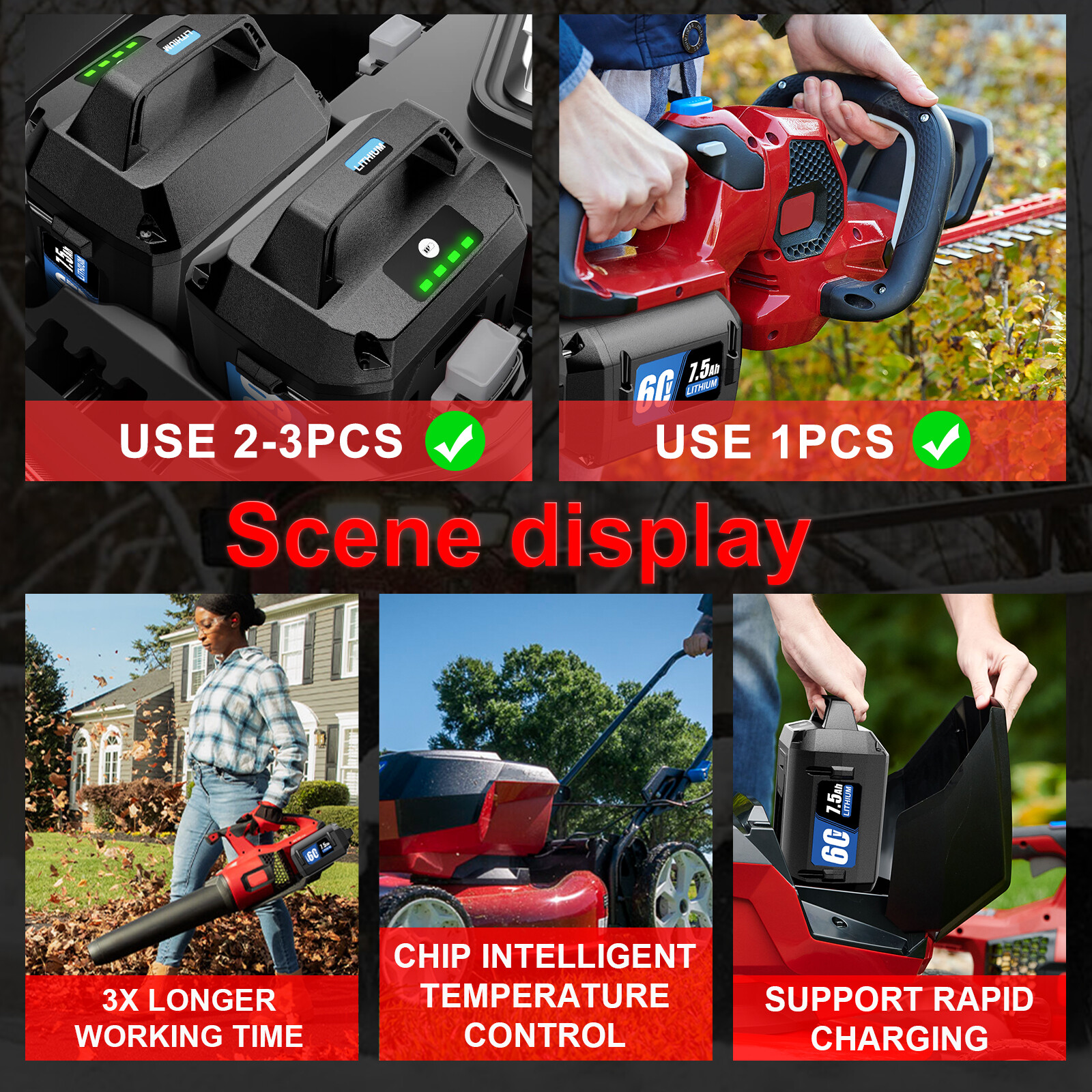 7.5Ah For Toro Flex Force 60V Max Lithium-ion Battery L108 L135 L216 L324 L405