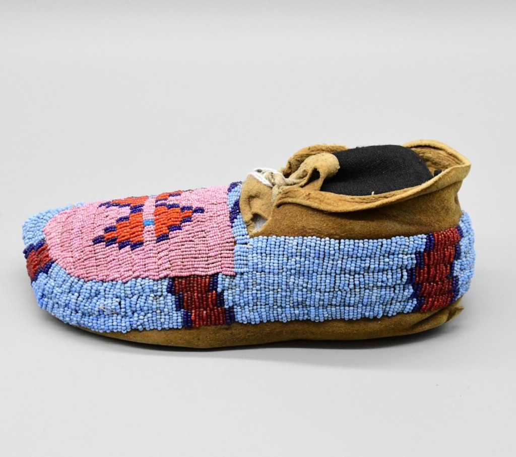 Gros Ventre Pair of Boy's Beaded Moccasins 1890s
