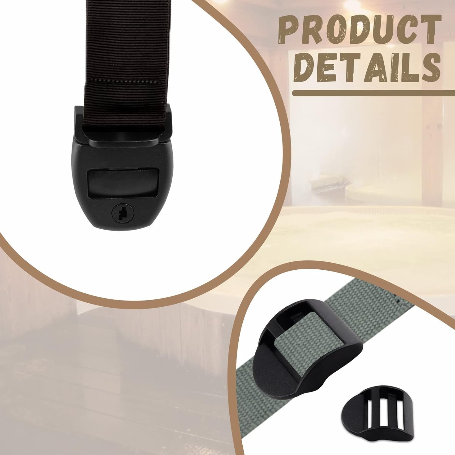 4 Sets Spa Tub Cover Clip Replacement Kit, Spa Hot Tub Cover Clip Lock Kit Repla