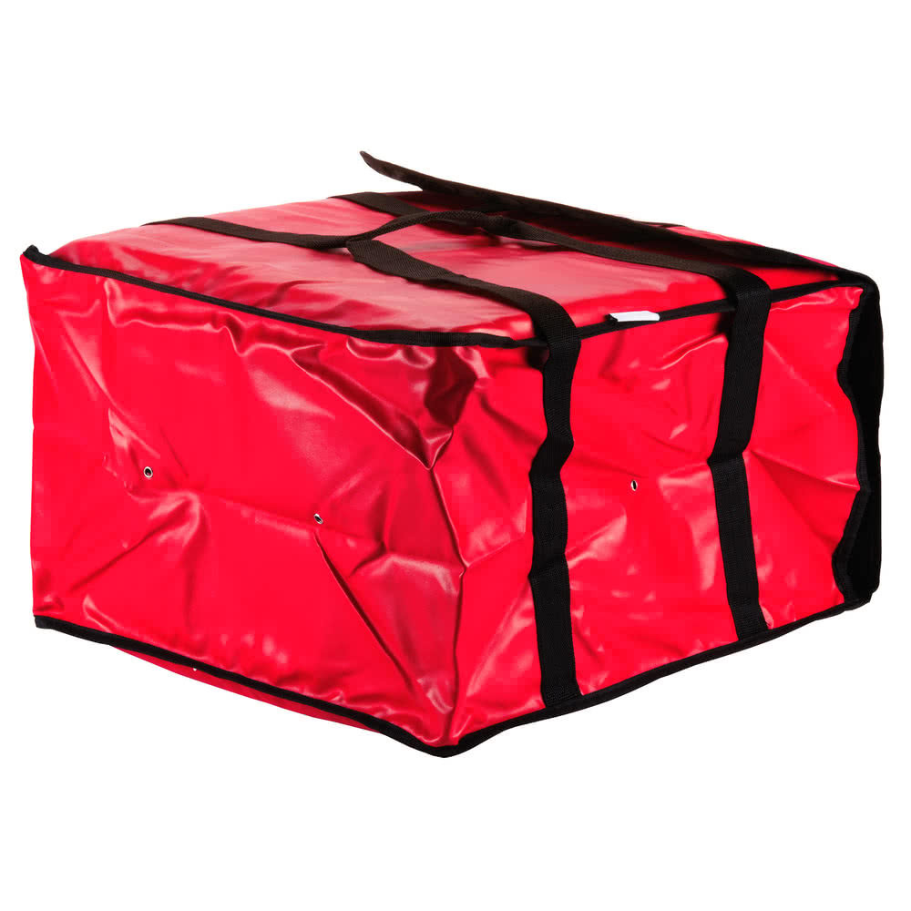 6 PACK 20" x 20" x 12" Red Vinyl Insulated 16" & 18" Pizza Food Delivery Bag