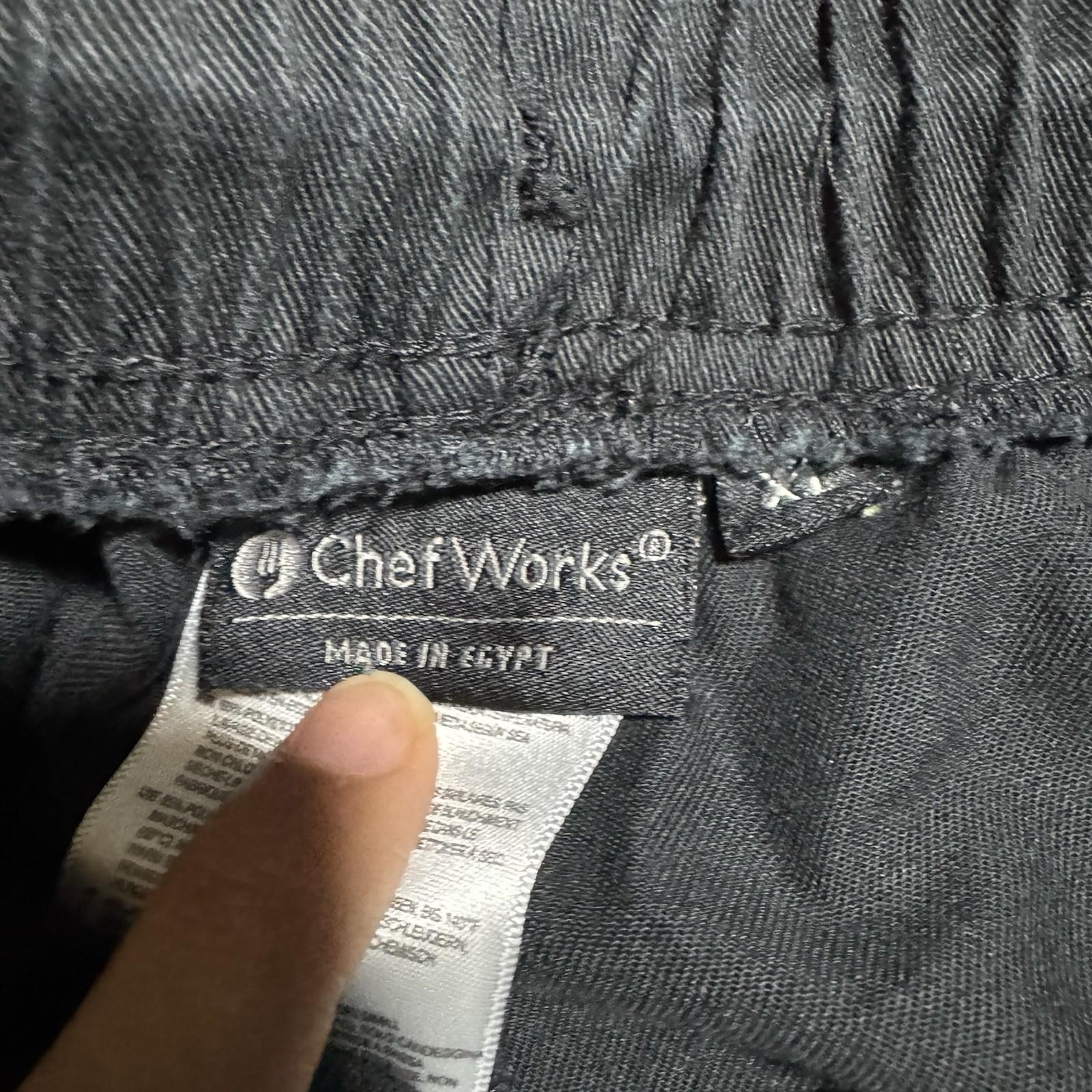 Chef Works Size XL Black Pants Beltless