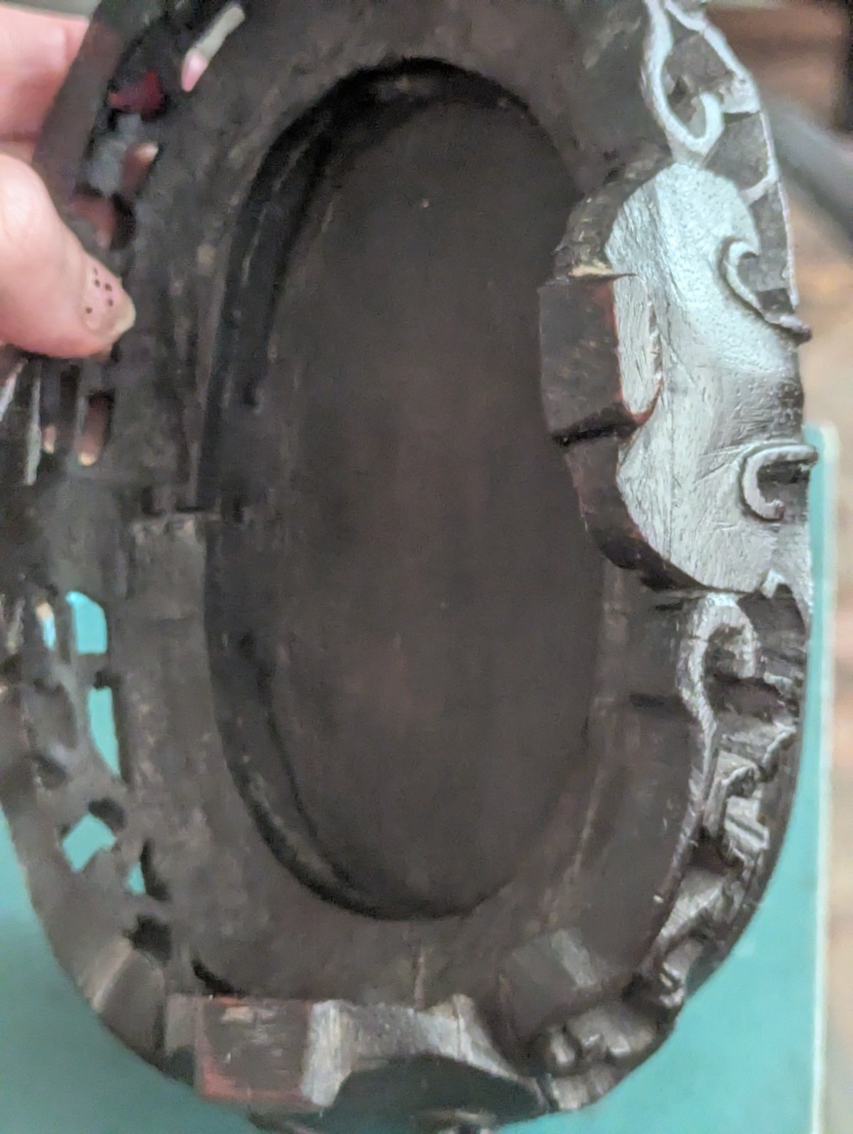 Vintage Chinese Carved Openwork Wood Display Stand Vase Base