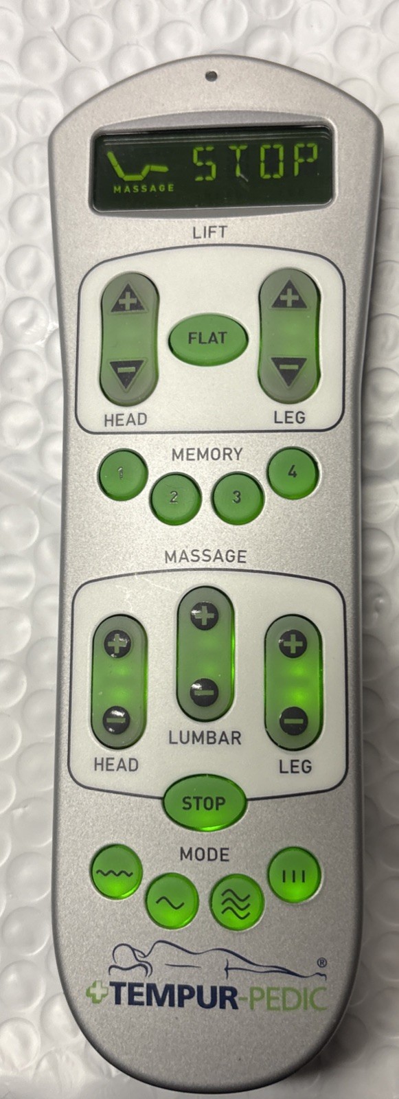 Tempur-Pedic Tempur-Ergo Premier 10003-RFREMS-L008 Wireless Remote Control