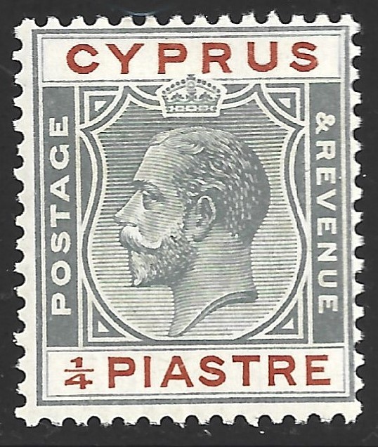 Cyprus, Scott #89, 1/4pi King George V, MH