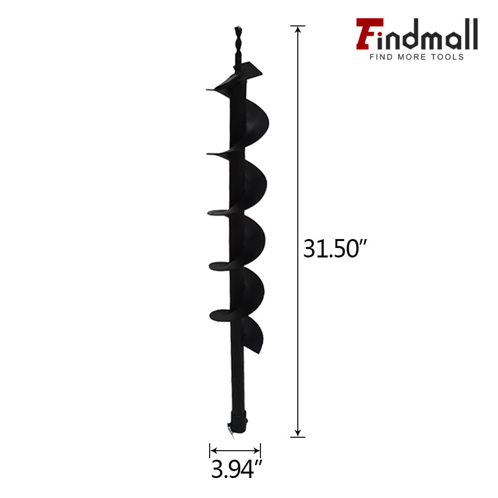 Findmall 4 Inch Earth Auger Drill Bit for Gas Powered Hole Digger