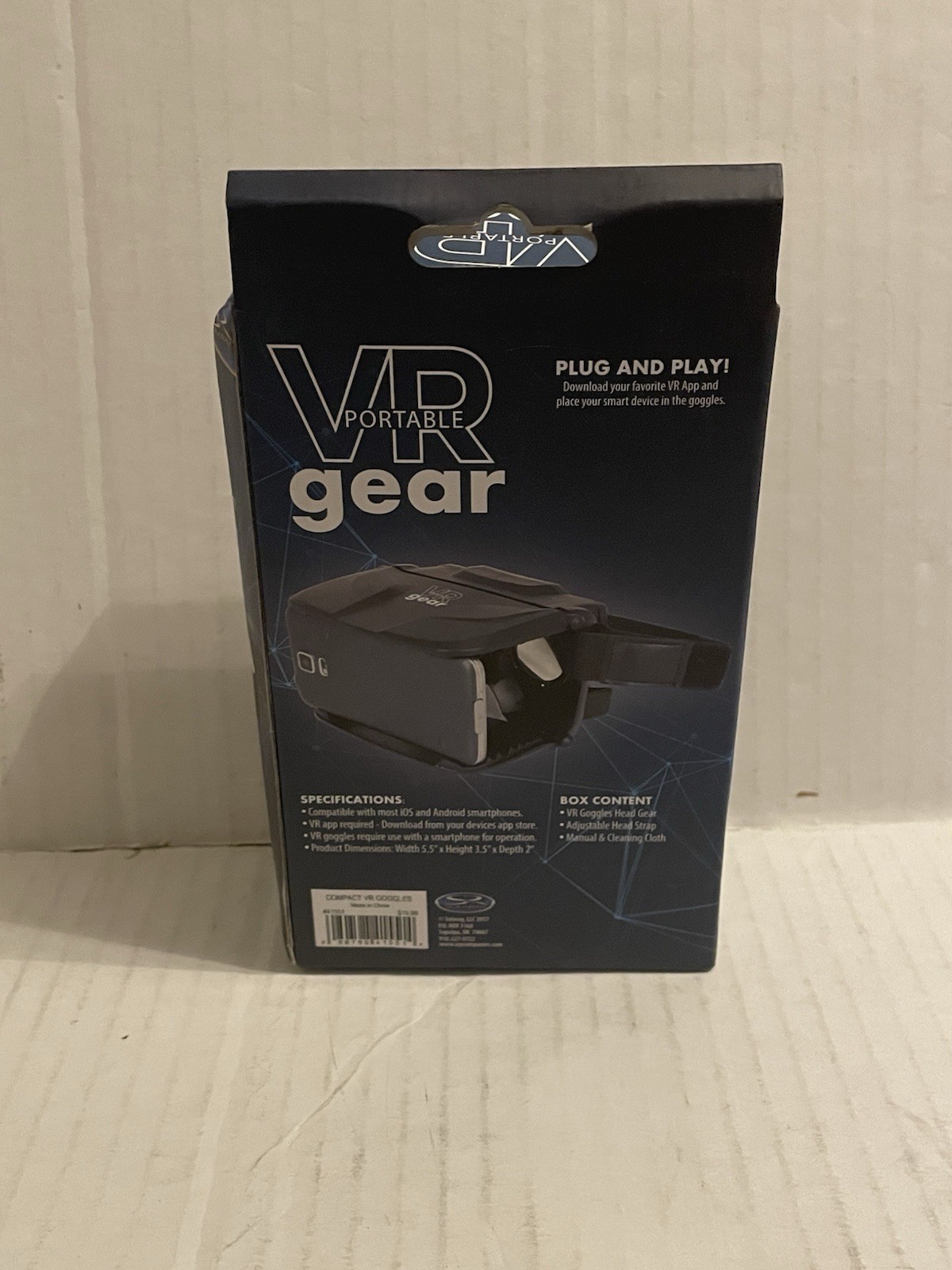 SOLARAY VR Portable Gear Compatible W/ iOS & Android (Damaged Box)
