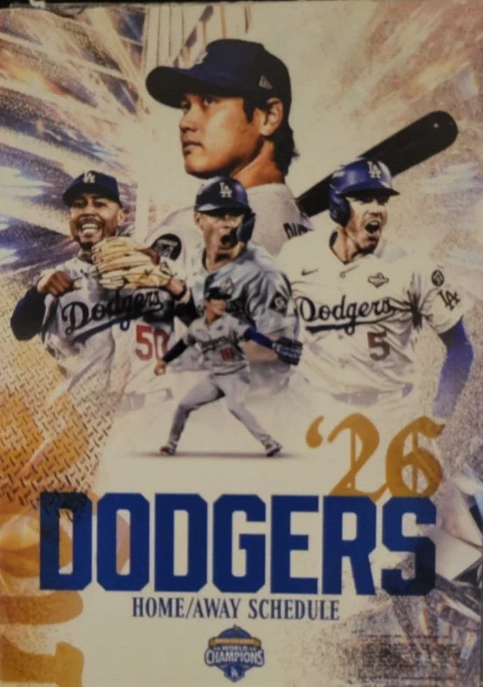 LOS ANGELES DODGERS 2026 POCKET SCHEDULE SHOHEI OHTANI FREEMAN NAKAMOTO