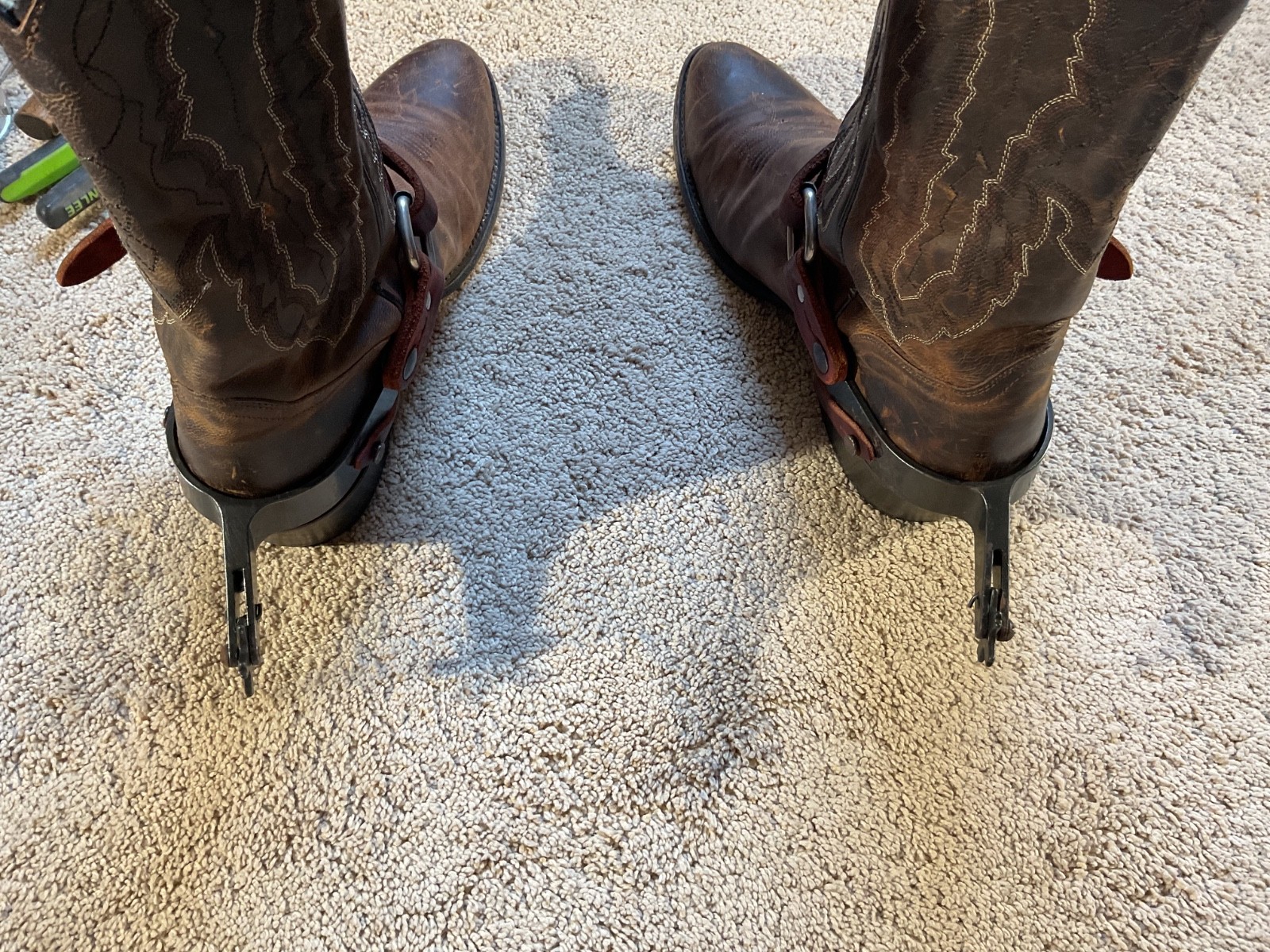 CGL bull riding spurs, the rowels can be unlocked for bareback riding.