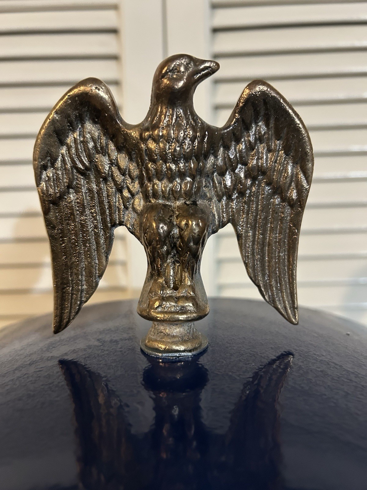Gamewell Police Call Box With Matching Pedestal And Brass Eagle