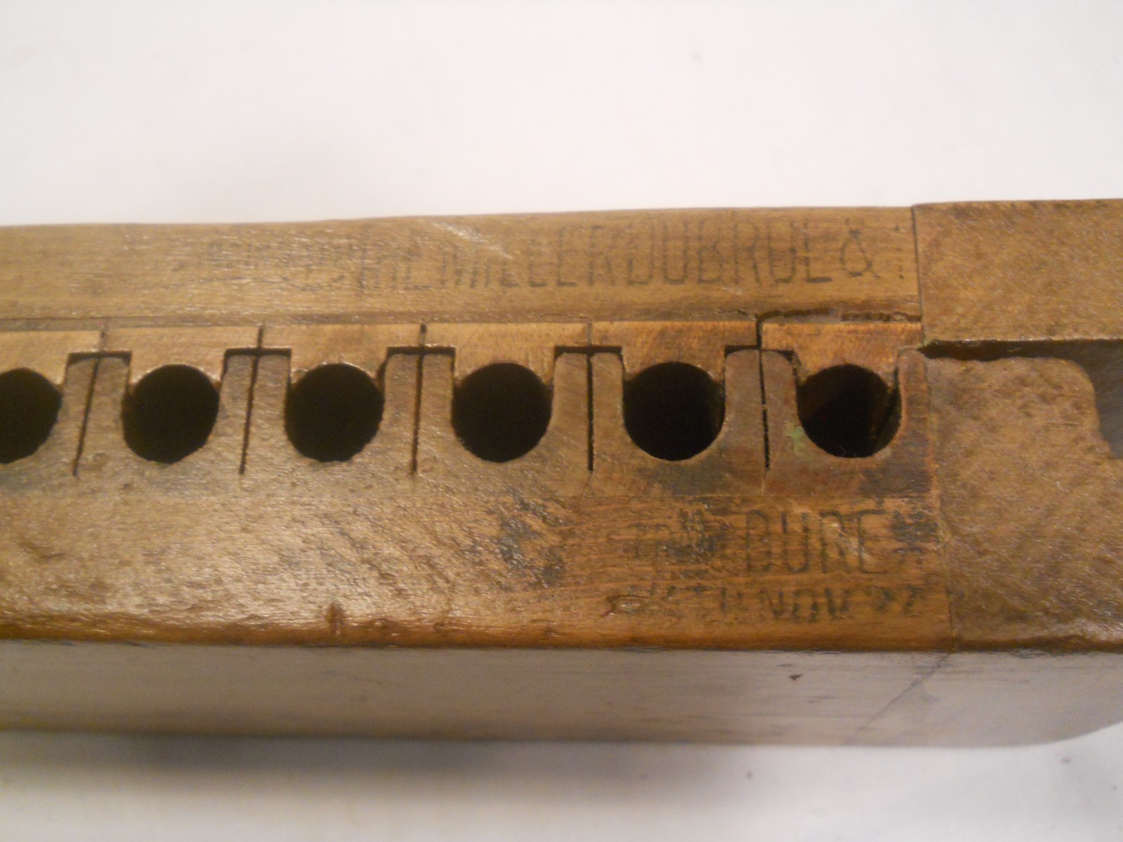 Vintage The Miller Dubrul & Peters Mfg. Co. Wood 10 Cigar Mold Press Tobacco