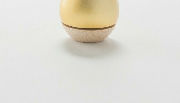 SGI Soka Gakkai Buddhism compact bell & bell stick set Gold Color Made in Japan