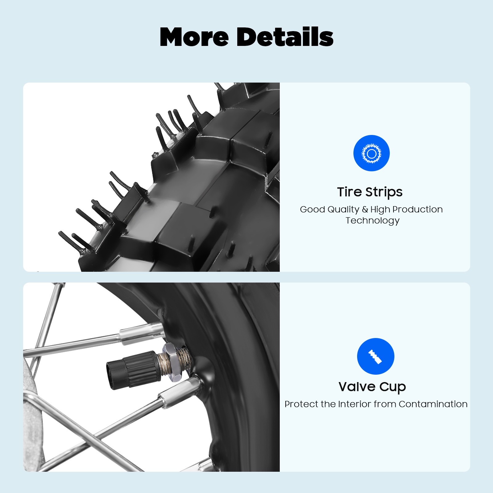 For Honda CRF50 XR50 BBR KLX 2.50-10 Front Rear Tire Rim Wheel Dirt Bike