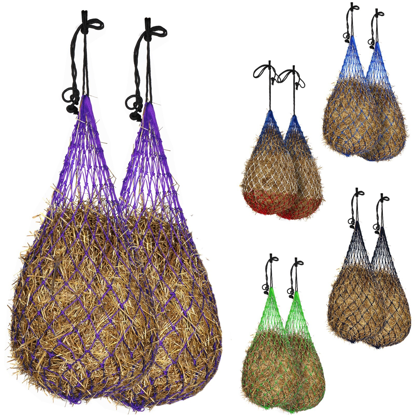 Majestic Ally 2 pcs Slow Feed 56” Hay Net with soft 3"x3" hole
