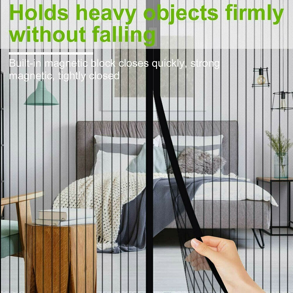 Magnetic Screen Door Retractable Mesh Net Pet Patio Hands Free Mosquito Magic