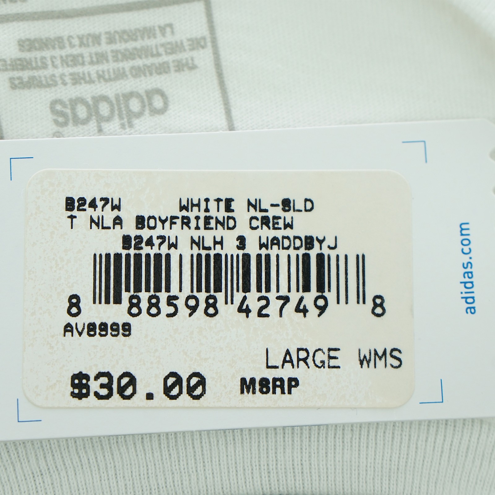 Adidas Originals Women's (White) Leopard Print Boyfriend T-Shirt AV8999