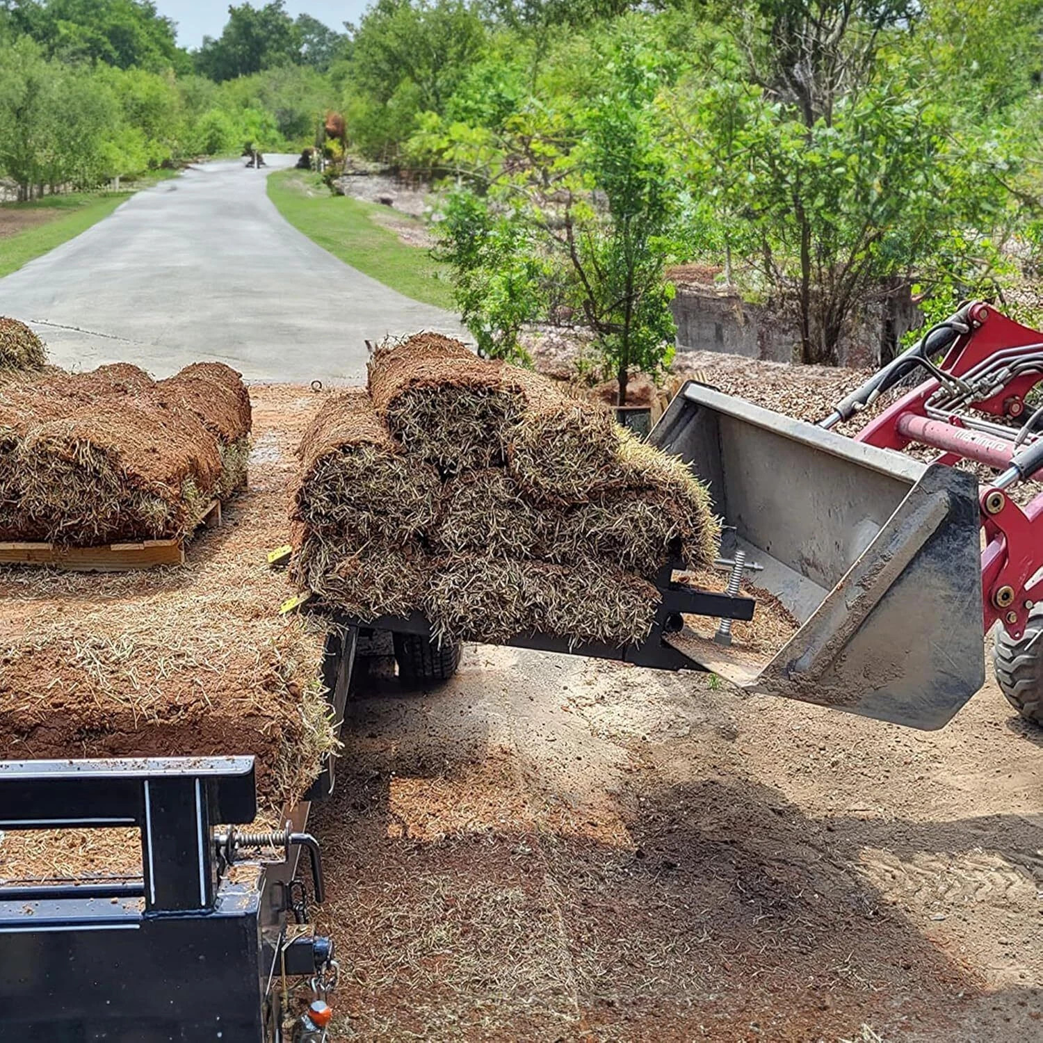 60" Clamp Debris Forks Tractor Skid Steer Loader Bucket Pallet Forks Heavy Steel