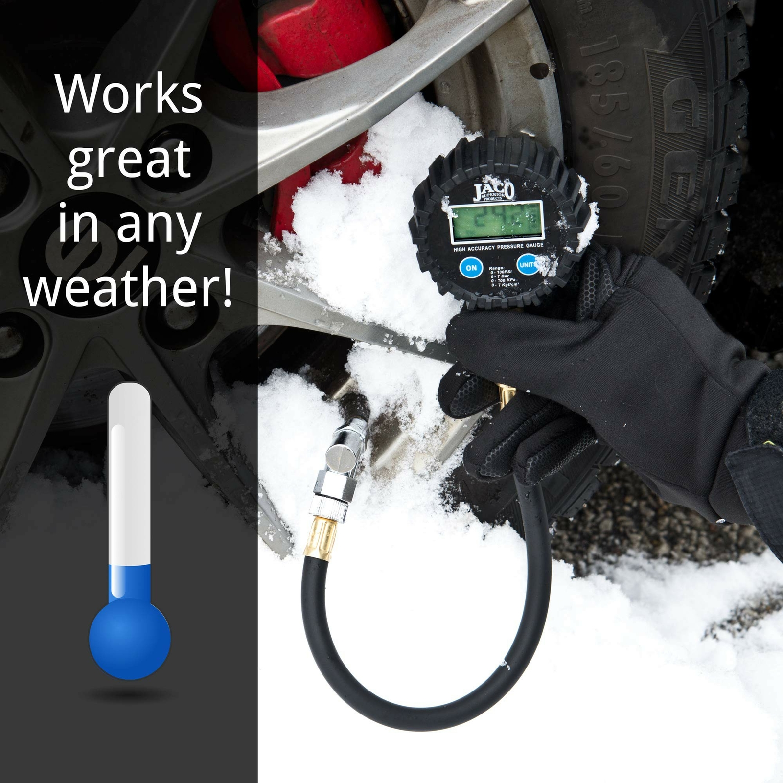 JACO ElitePro Digital Tire Pressure Gauge - Professional Accuracy - 100 PSI