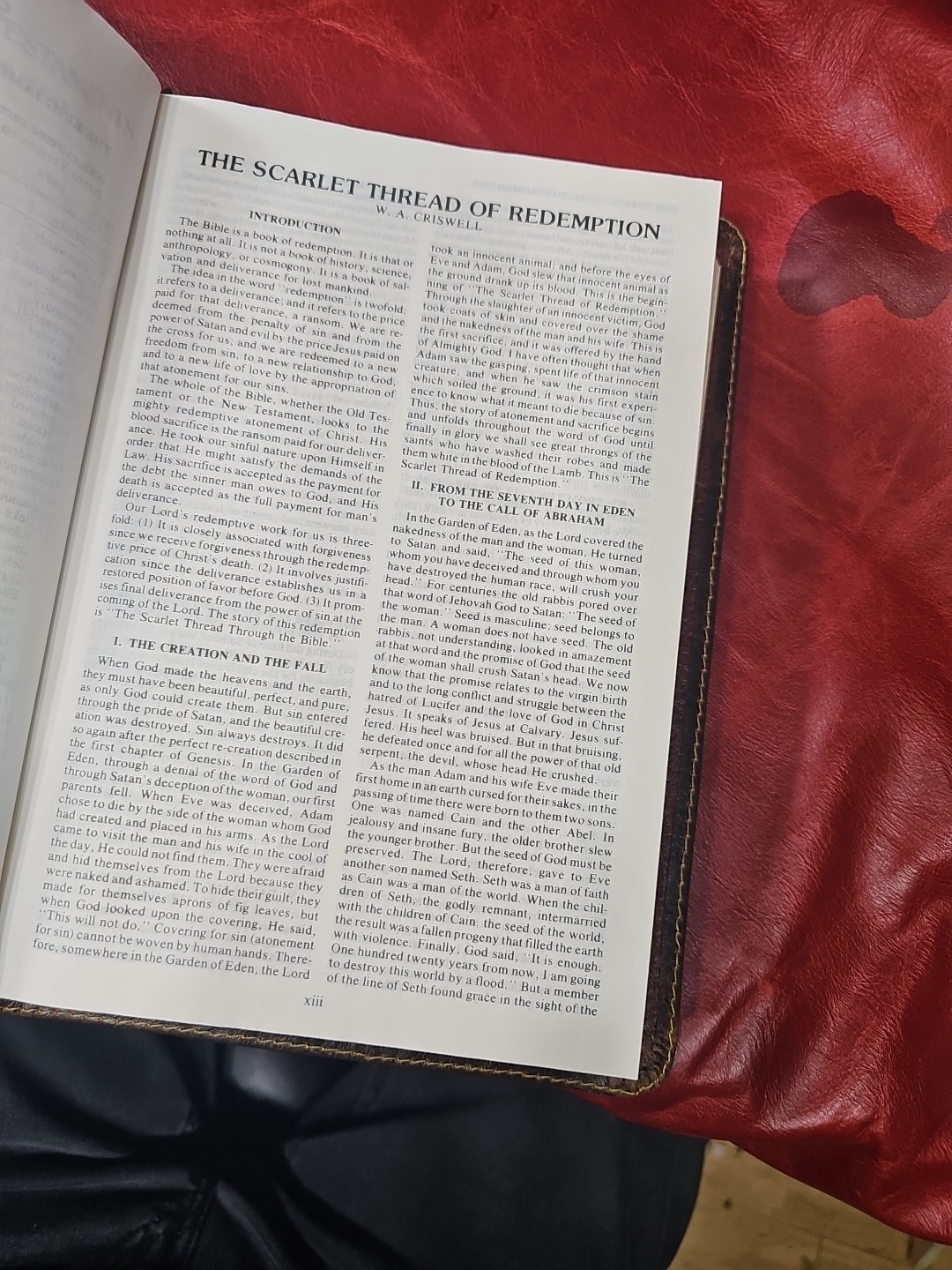 Criswell Study Bible Rebound with Liner Cowhide Nice! Stitched Parameter Nice!