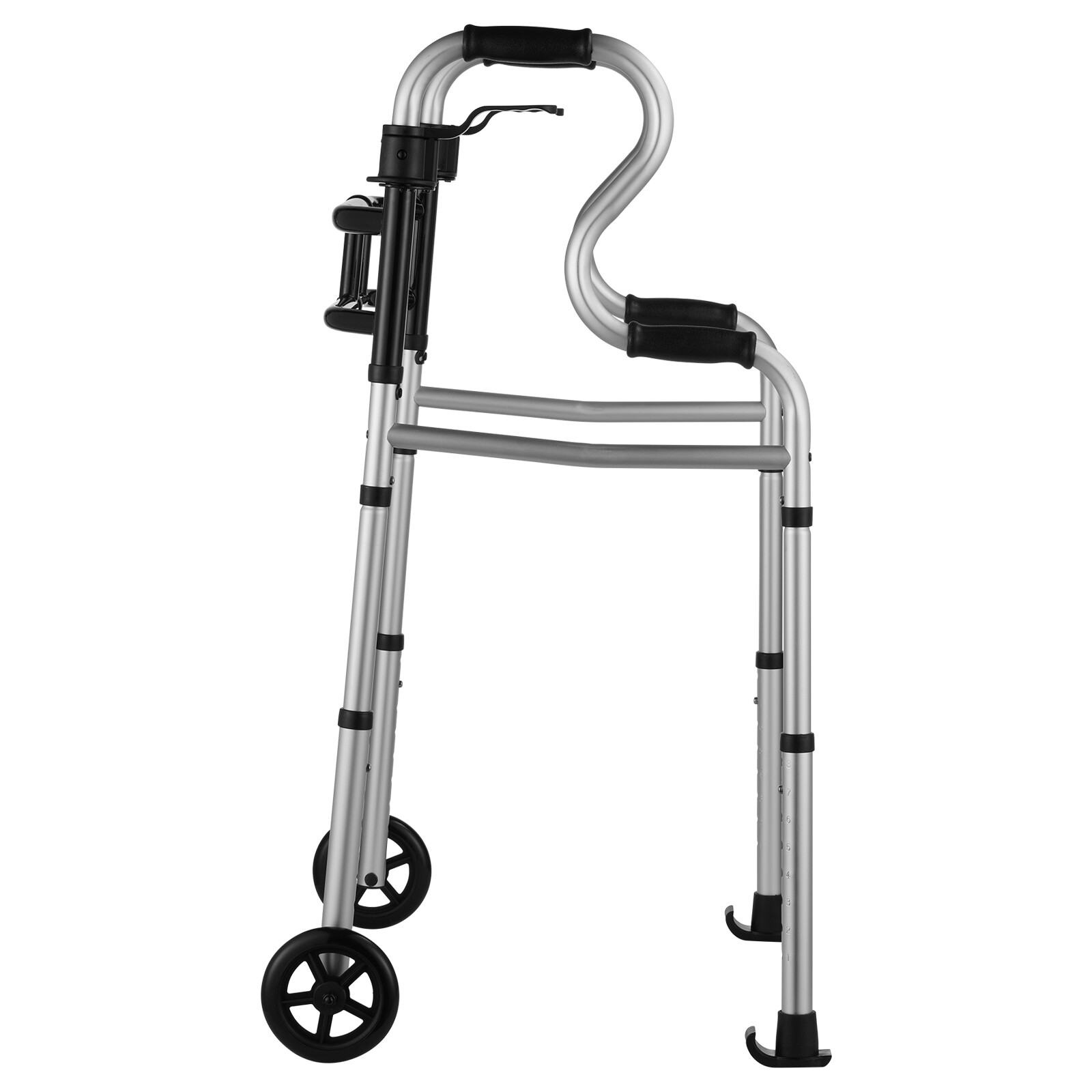 VEVOR Folding Walker Stand-Assist Folding Walkers with Adjustable Height & Width