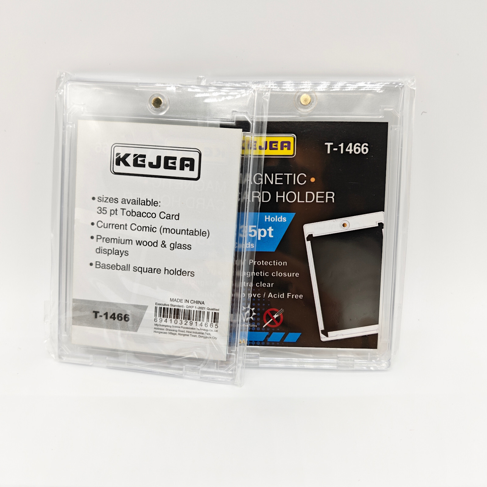 100 Pack Magnetic Trading Sports Card Holders Slim 35pt One-Touch UV Protection