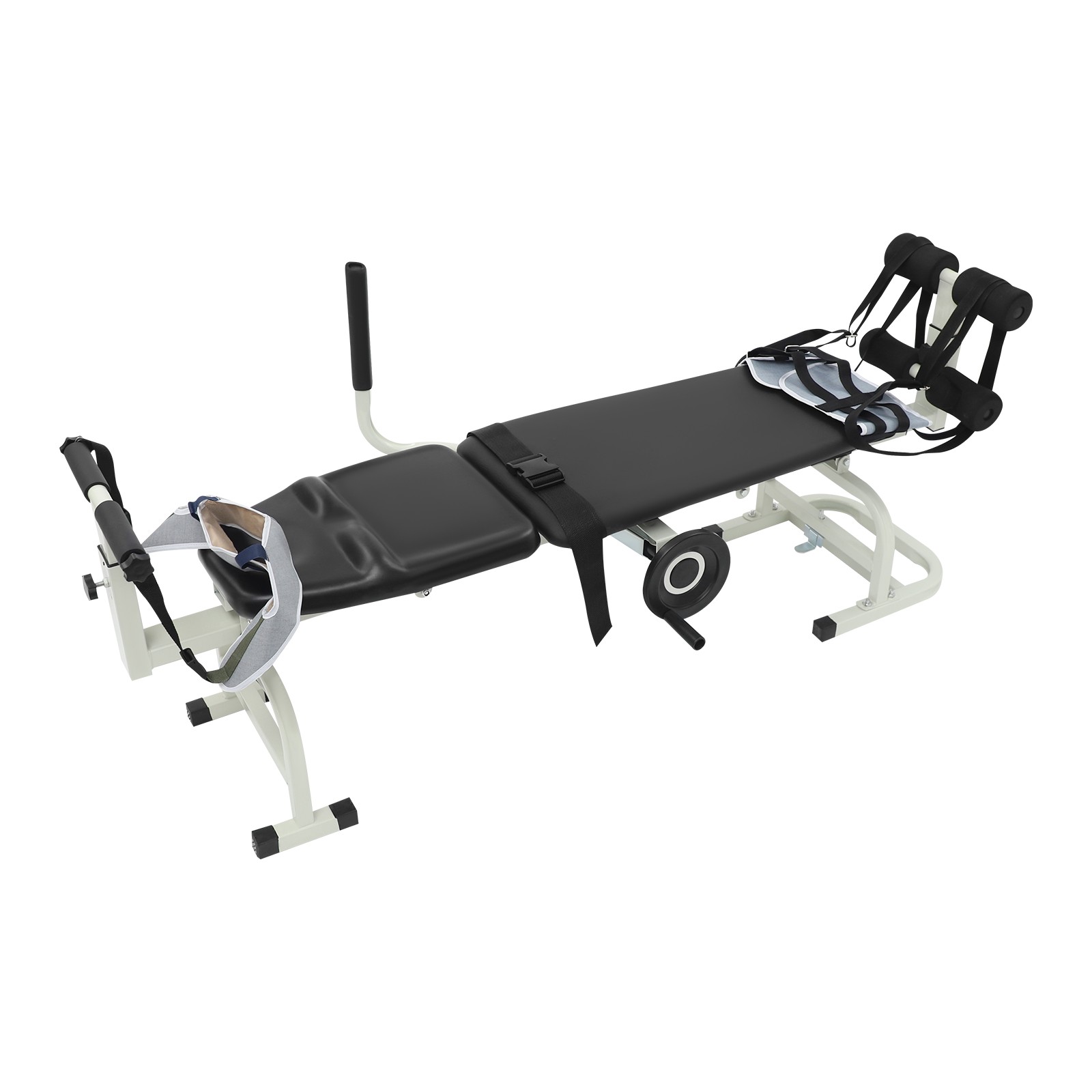 Professional Neck Back Traction Device 330LBS, Handwheel Control for Home Clinic