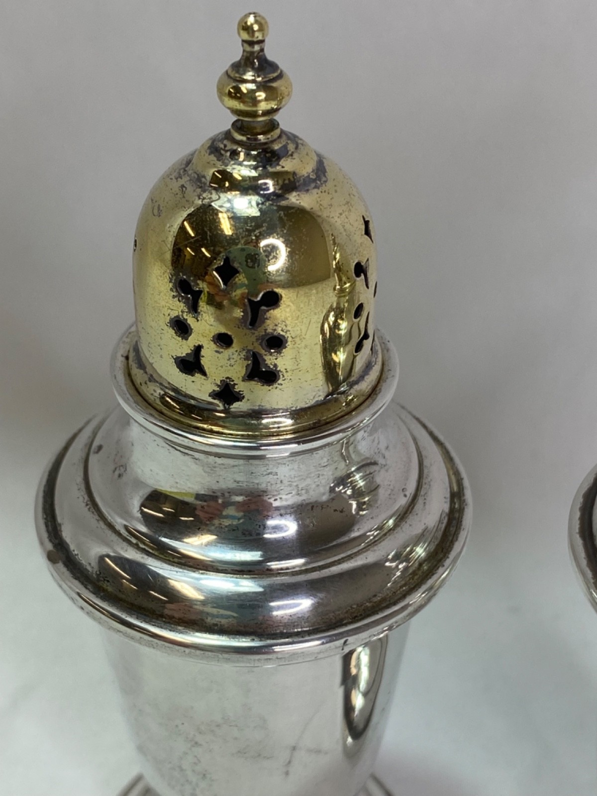 Vintage Gorham Sterling Silver Salt Pepper Shakers Pattern 758 Puritan ~ 73.5g