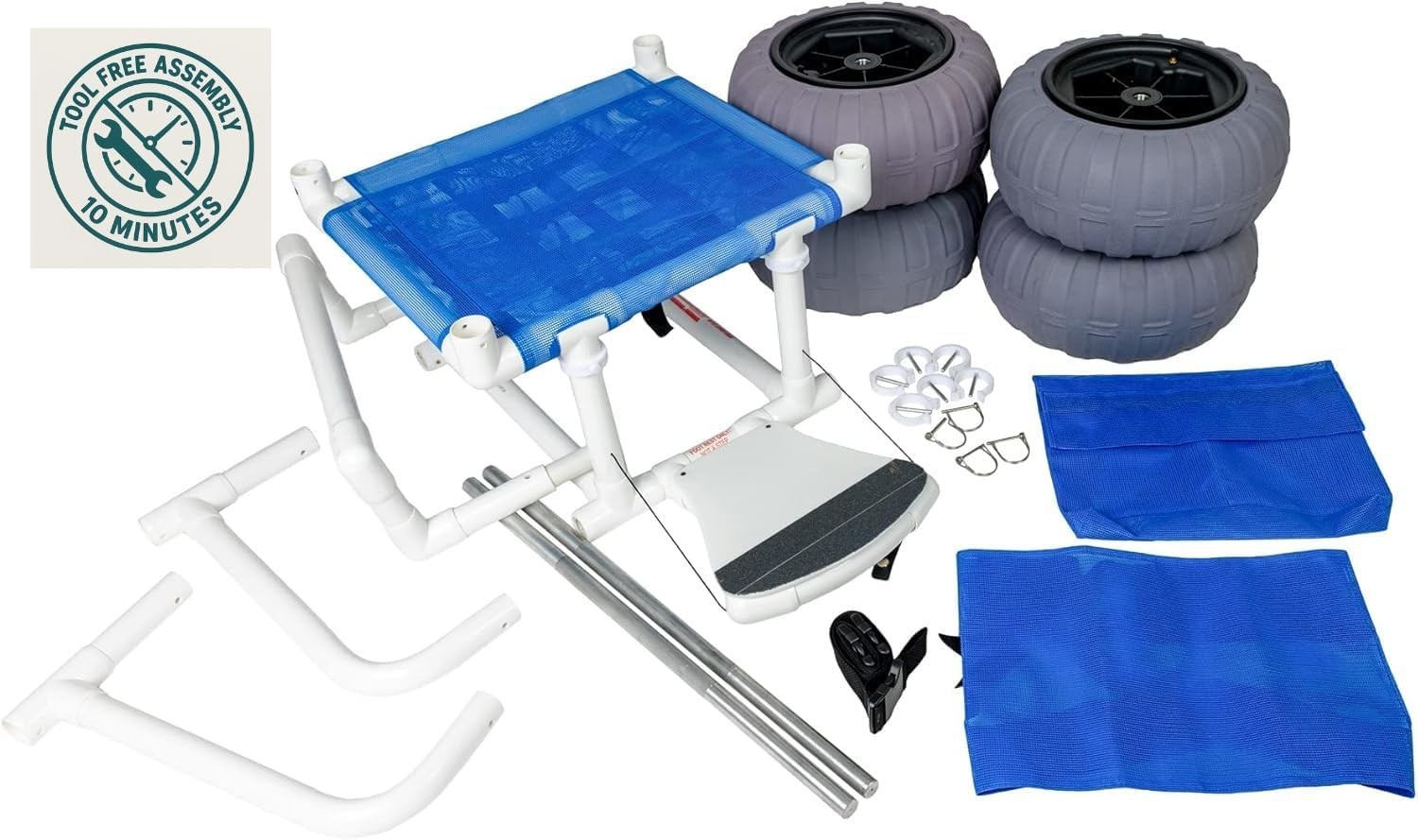 Open-Box Beach Wheelchair – 16″ Balloon Tires