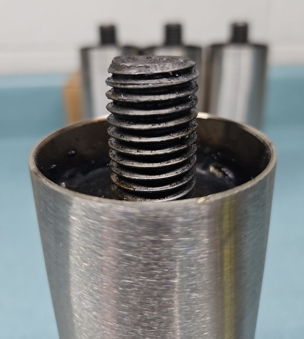 Stainless Steel Adjustable Equipment Legs 6"-8" Satin Finish 3/4"-10 stud (4)