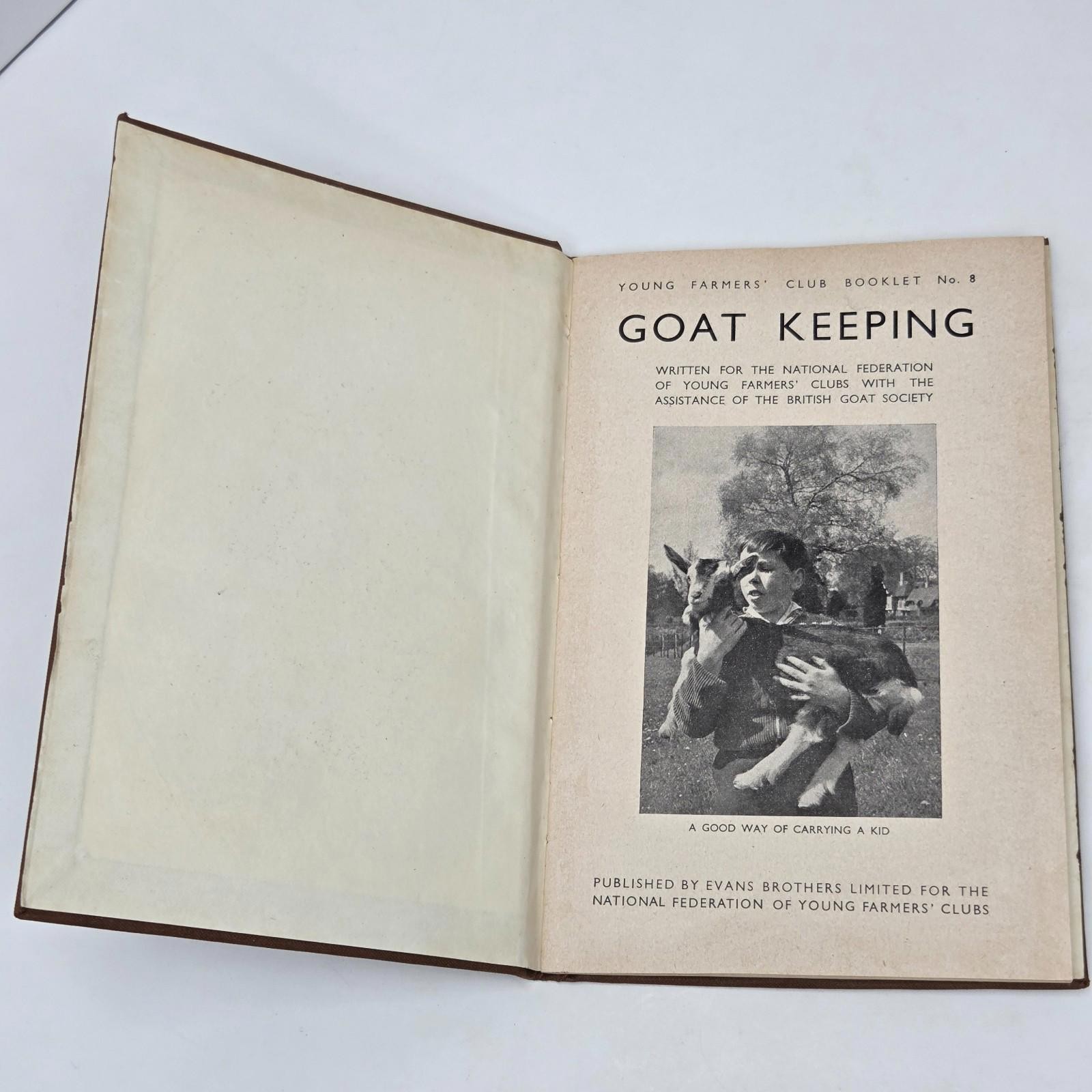 Young Farmers Club Booklet Goat Keeping British Goat Society