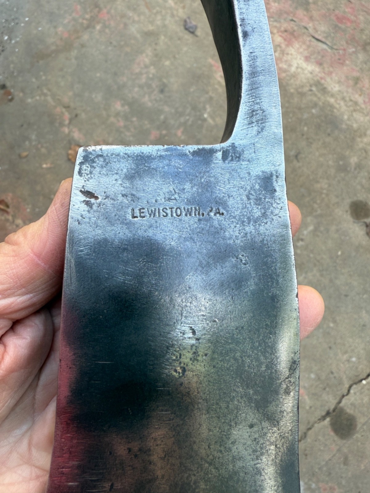 Vintage Mann True American Pulaski axe head.