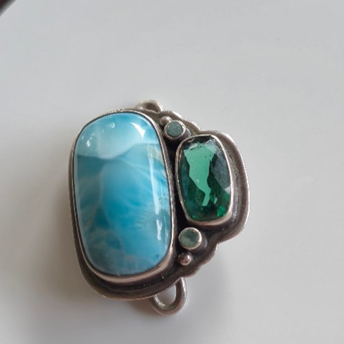 Tabra Fabulous 4-stone Large Charm for Bracelet or Anklet S Connector Charm Only