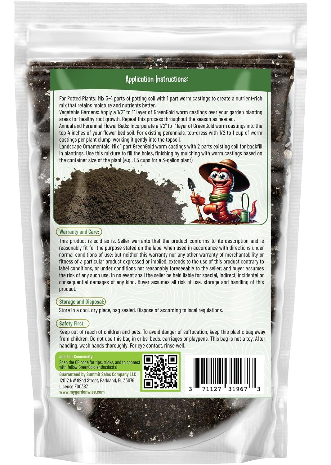 Earthworm Castings Organic Fertilizer | Nutrient-Rich Soil Builder for Plants