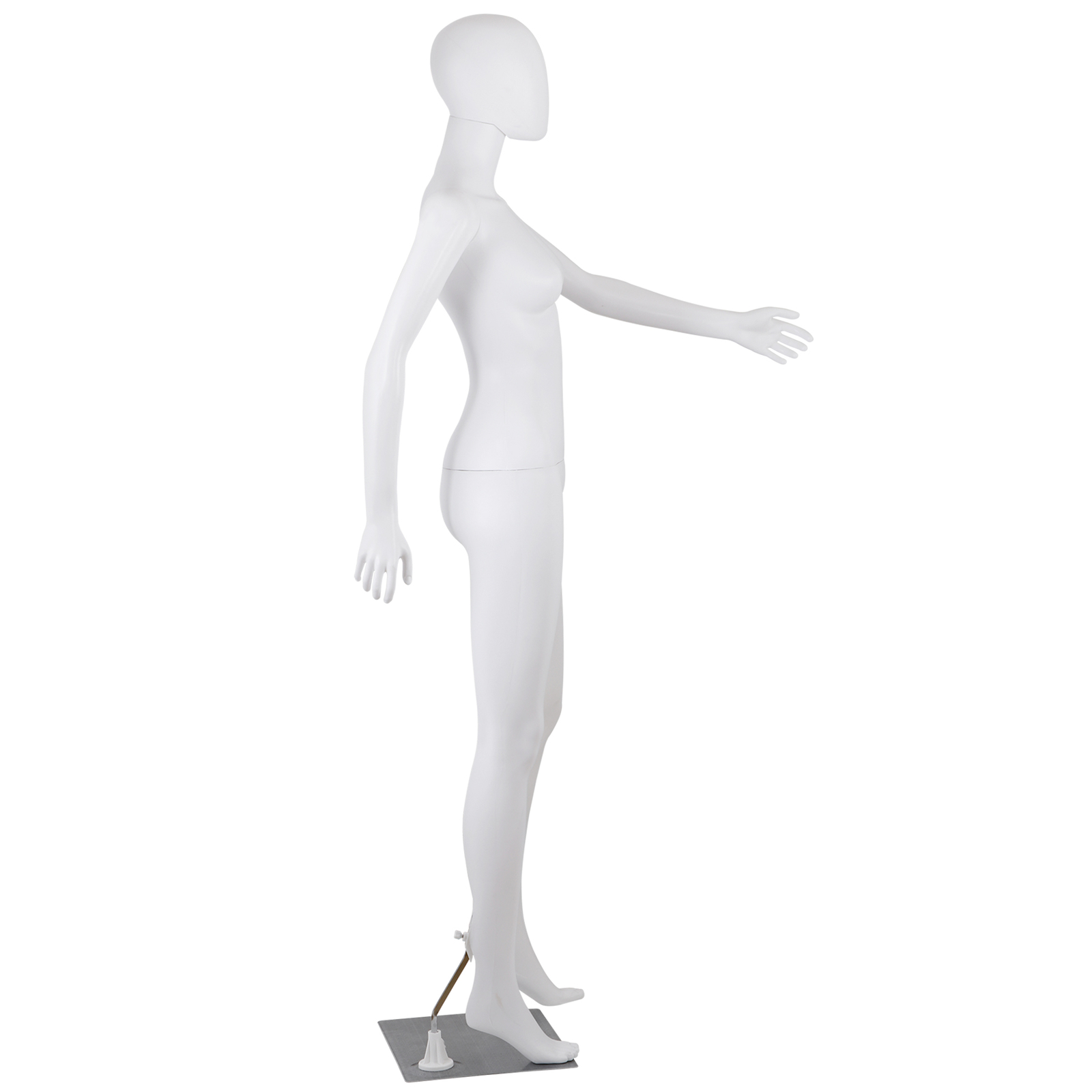 Female Mannequin Full Body Dress Form Adjustable 70" Realistic Detachable White